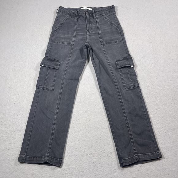 Altar'd State Cargo Pants Womens 29 Utility Straight Leg Pockets Stretch Modern - Picture 1 of 11